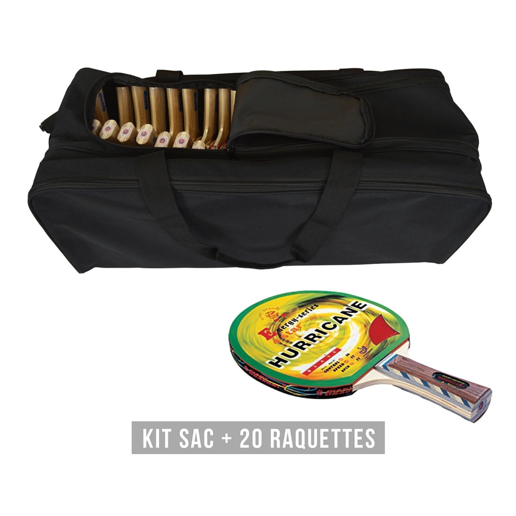 Kit racchette (borsa + 20 racchette) Sporti Hurricane