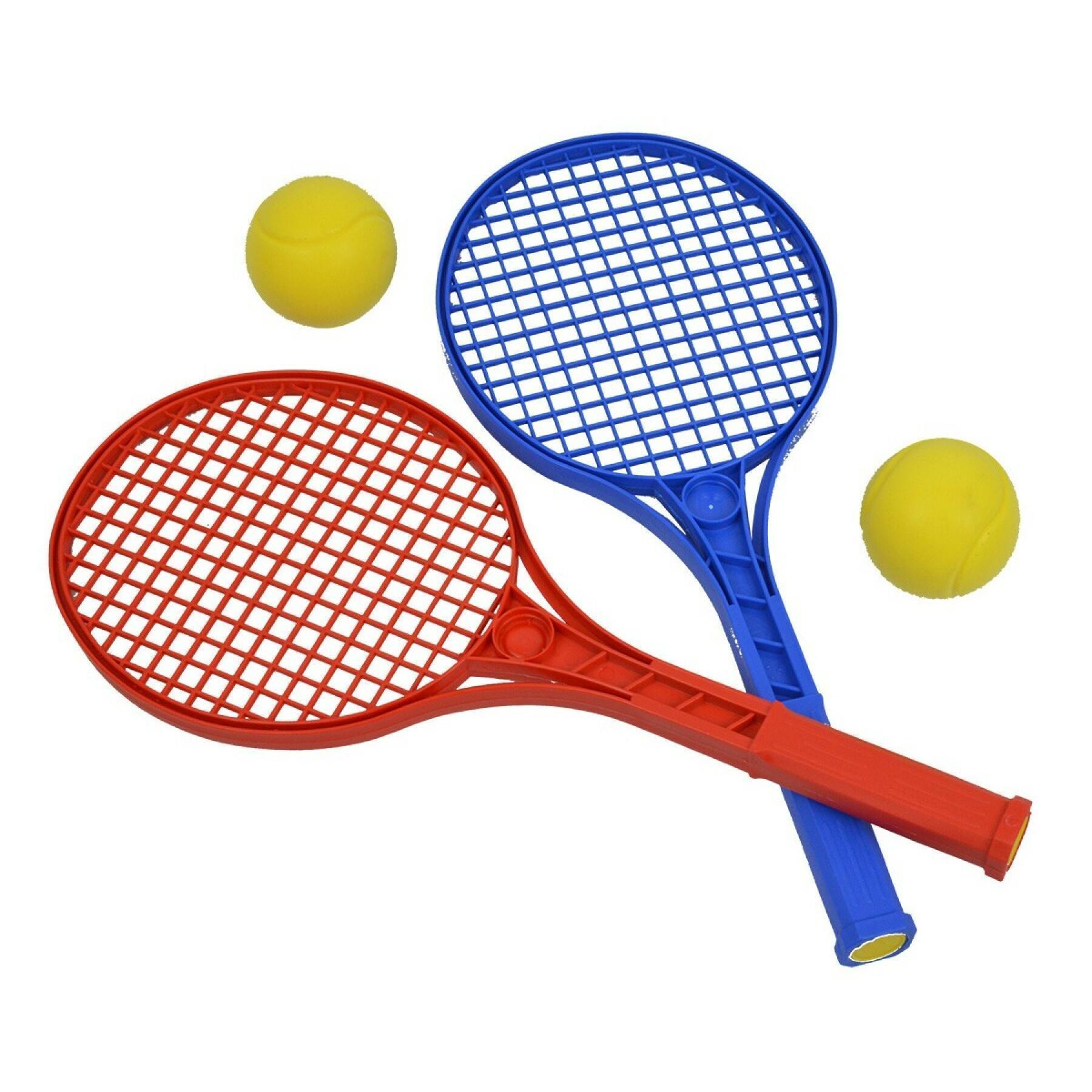 Set di 2 mini racchette da tennis + 2 palle Sporti France