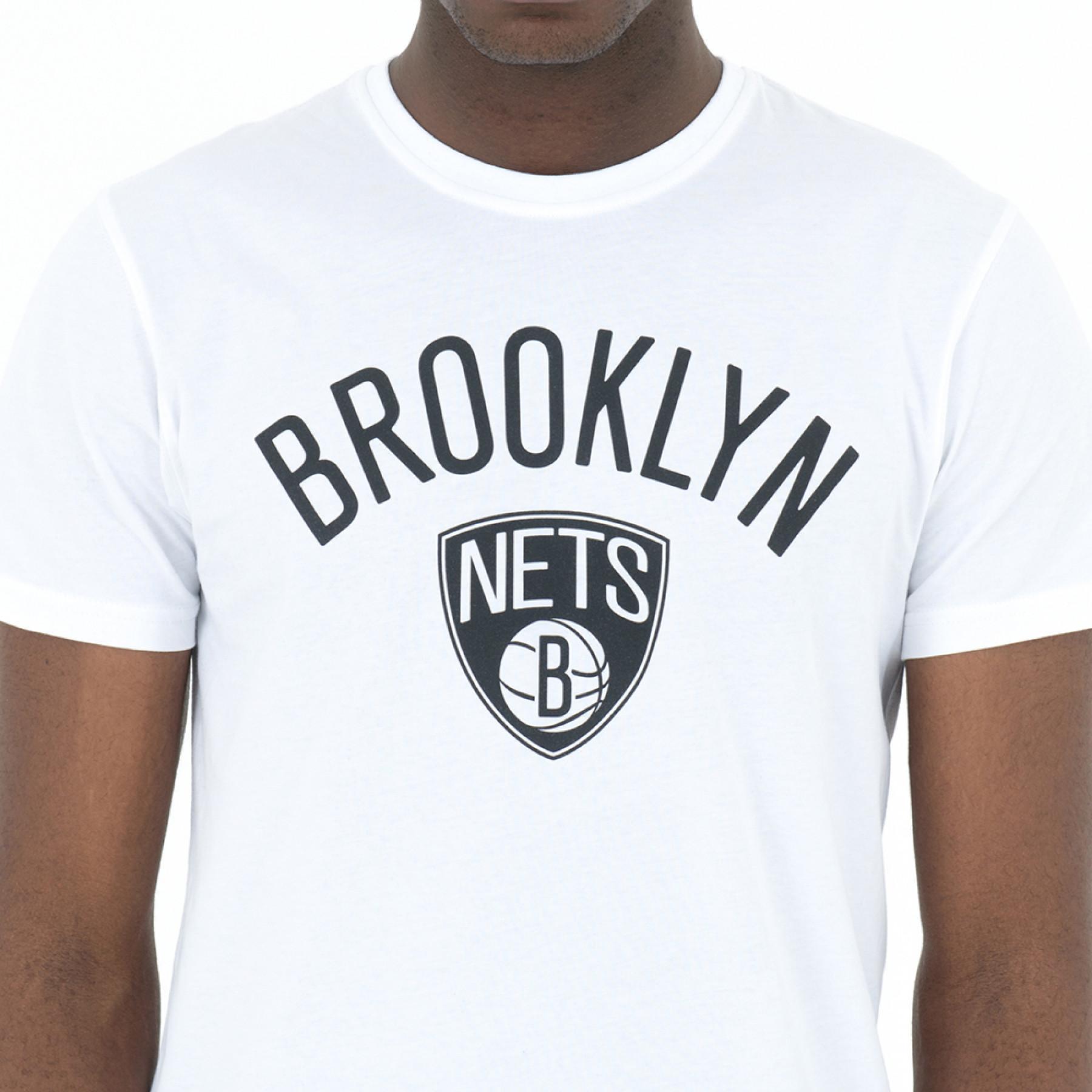 T-shirt bianco Brooklyn Nets
