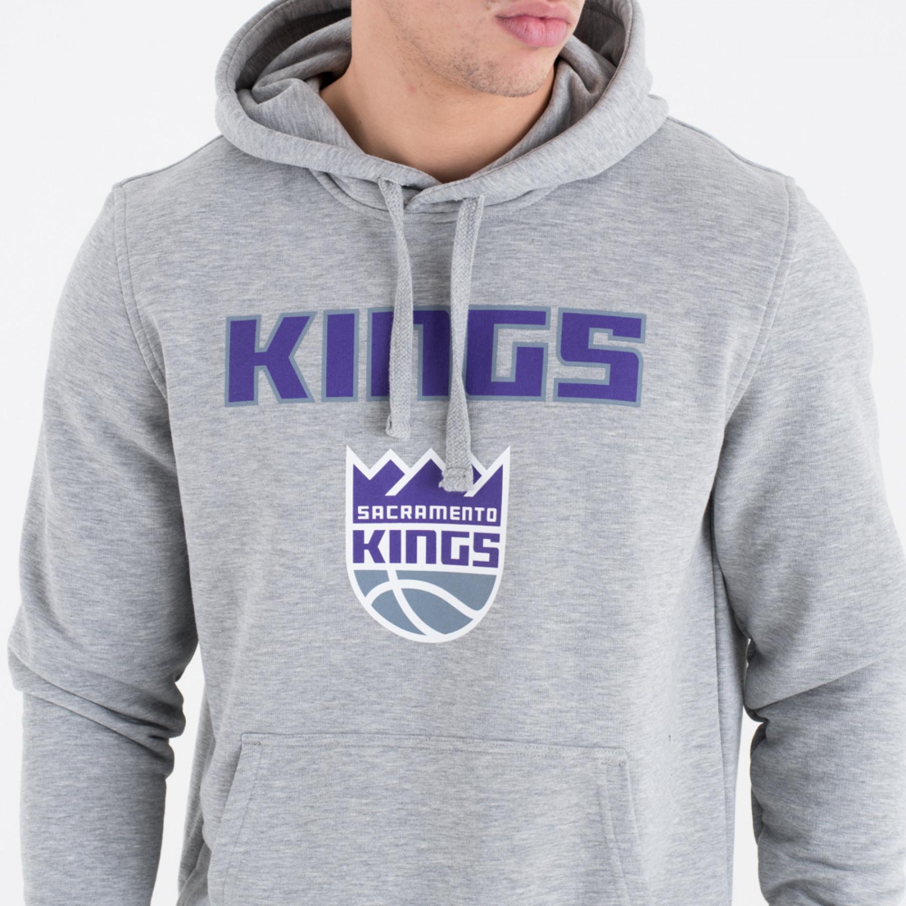 Felpa con cappuccio New Era logo team Sacramento Kings