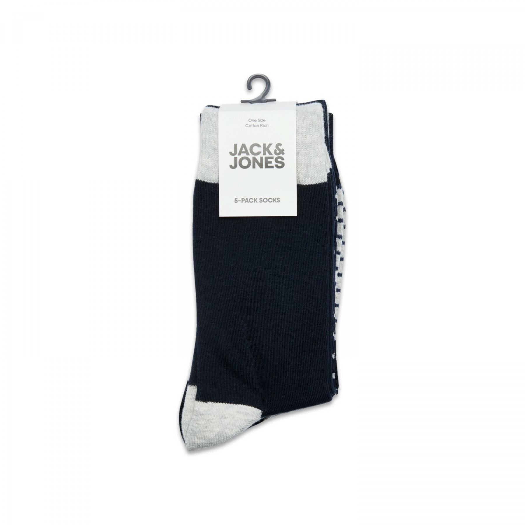 Confezione da 5 paia di calzini Jack & Jones light