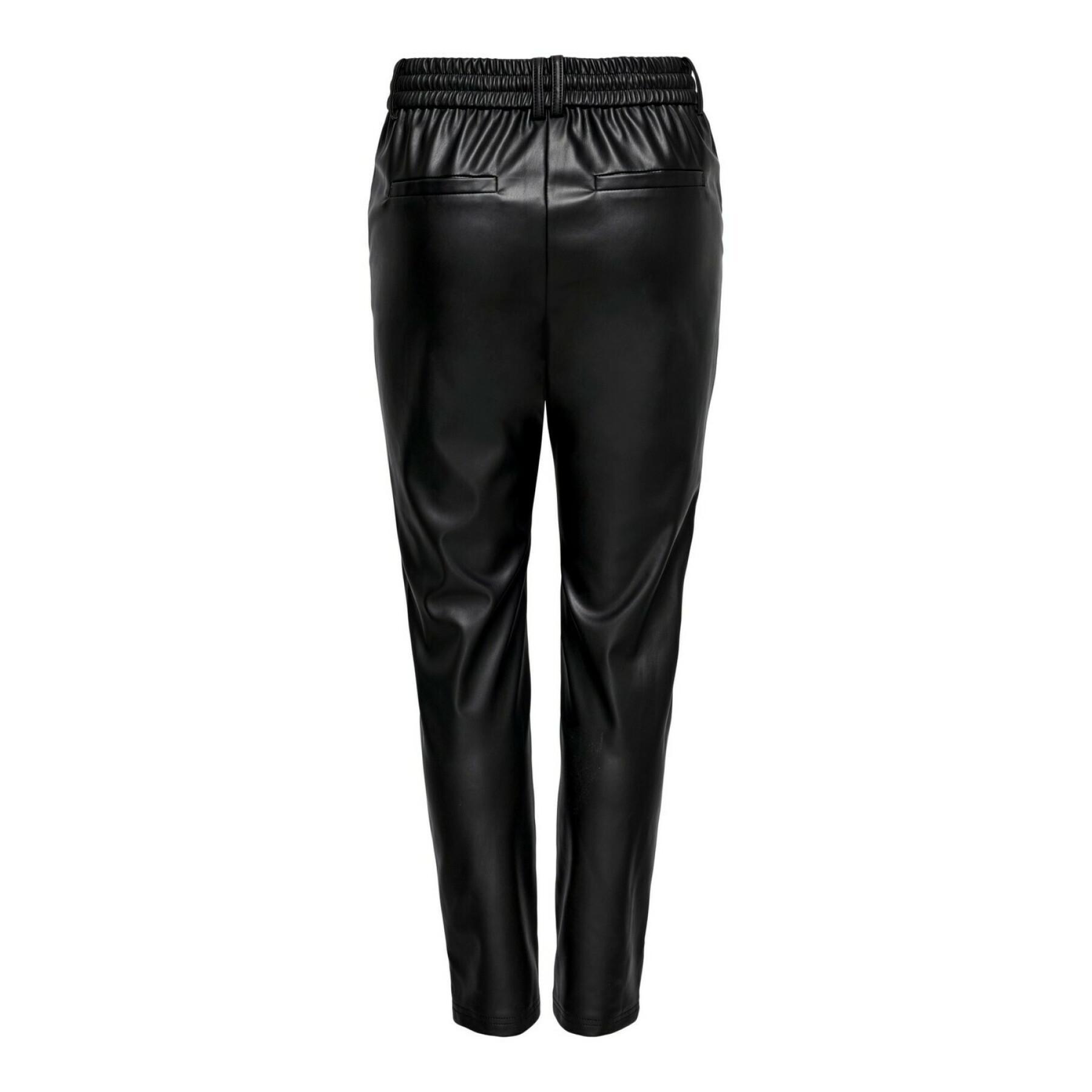 Pantaloni da donna Only onlpoptrash leather pnt