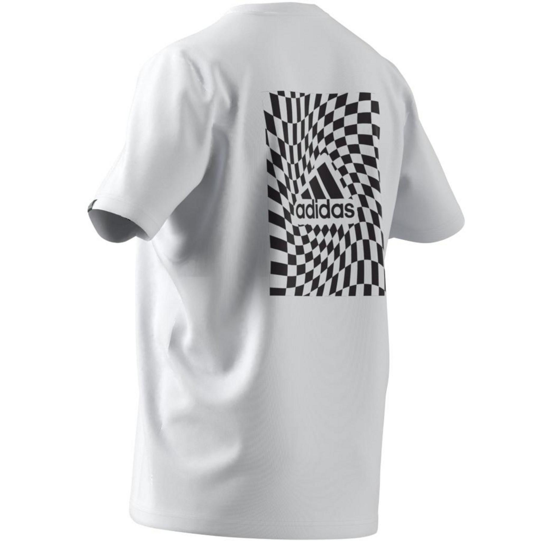 Maglietta adidas Race Flag Front and Back Graphic