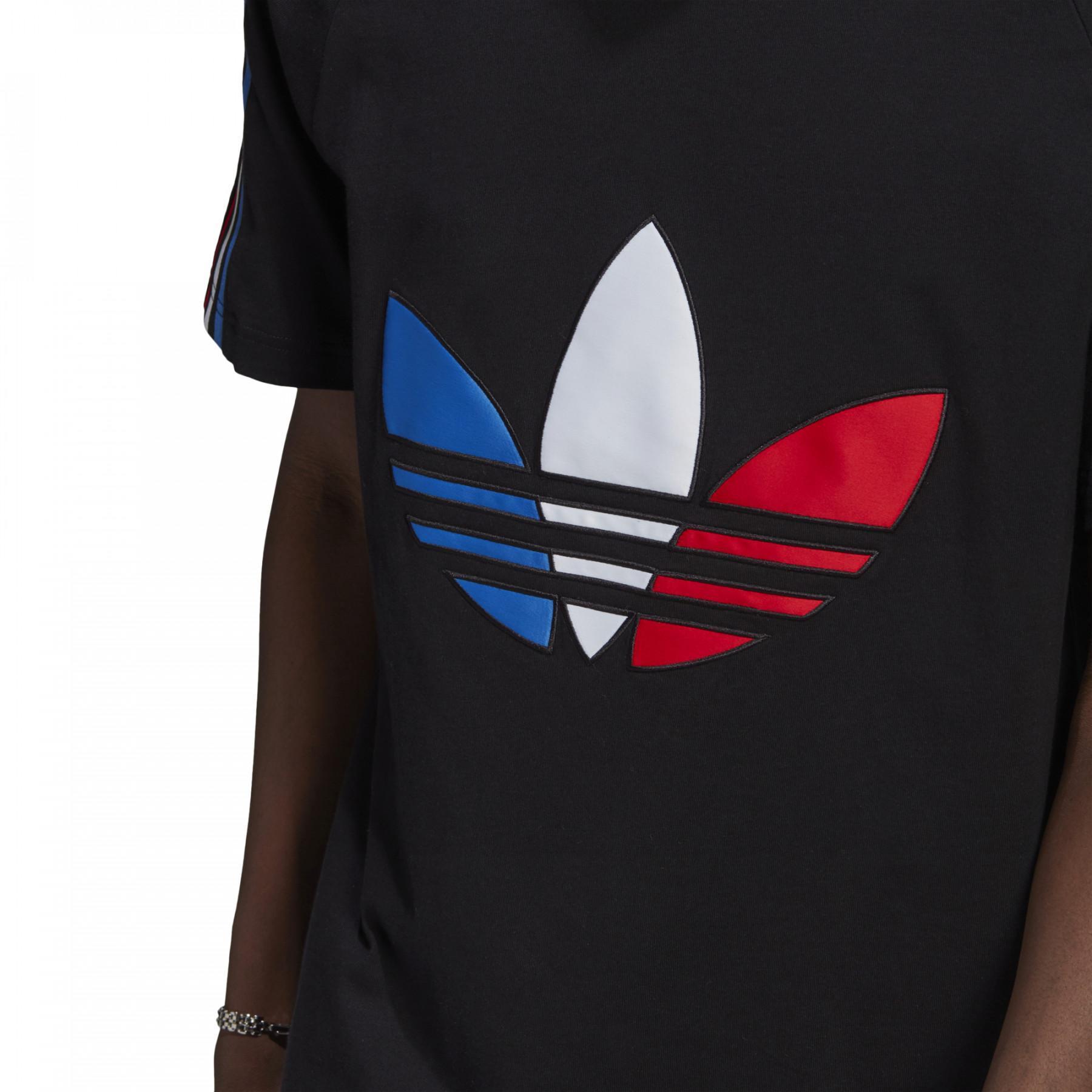 Maglietta Adidas tricolore logo trèfle