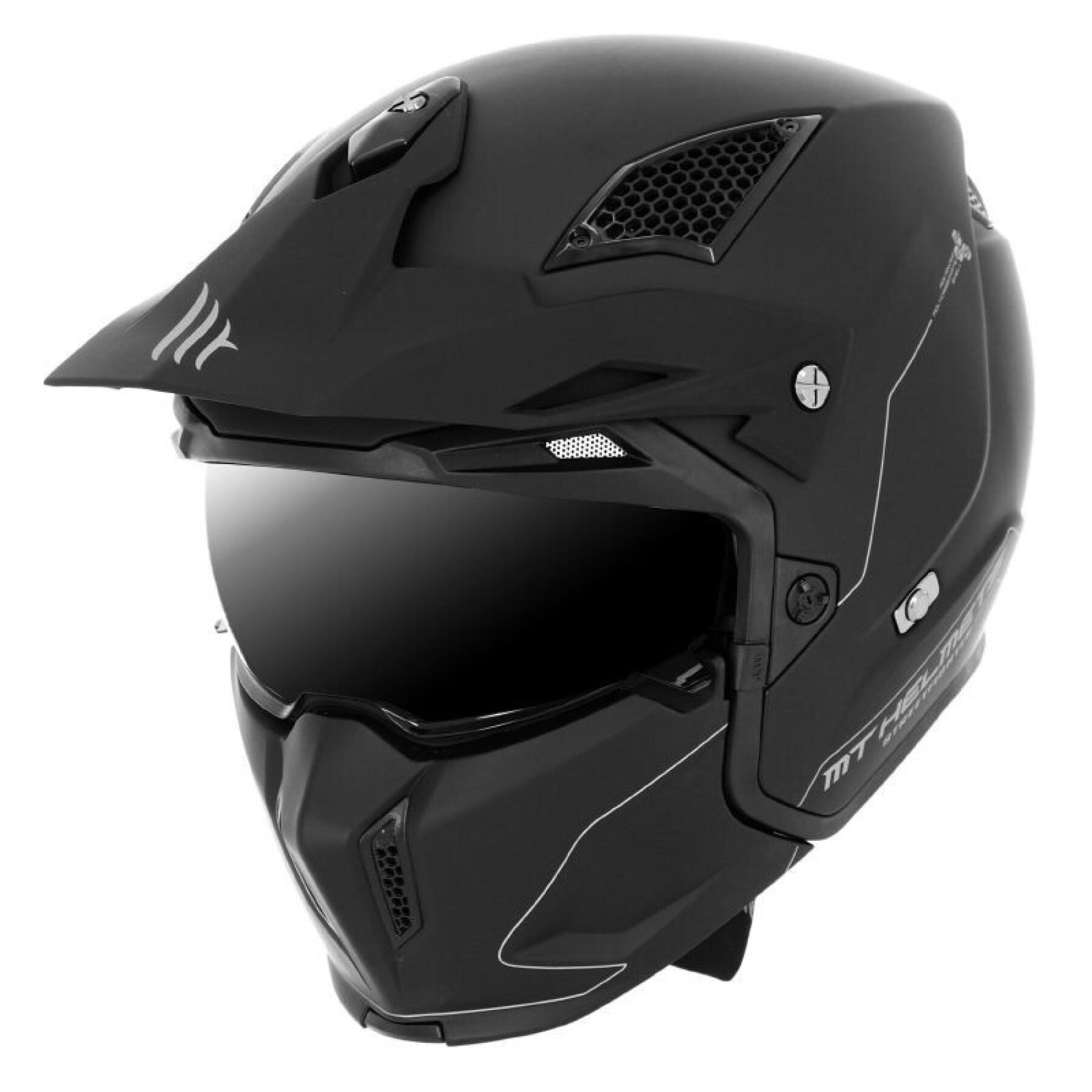 Casco integrale convertibile con mentoniera rimovibile MT Helmets Trial Streetfighter SV