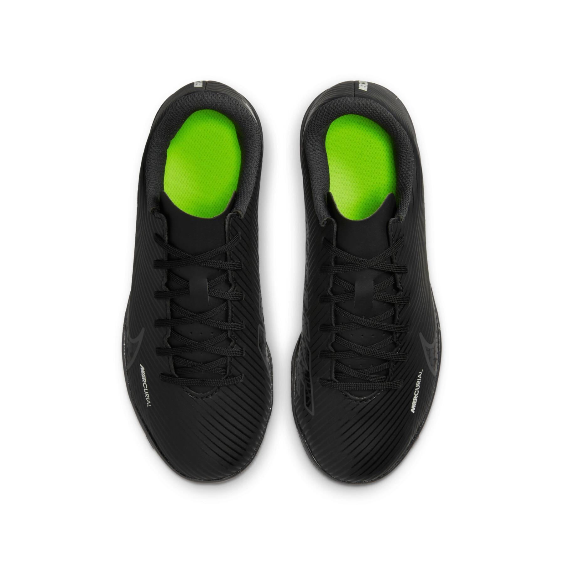 Scarpe da calcio per bambini Nike Mercurial Vapor 15 Club IC - Shadow Black Pack