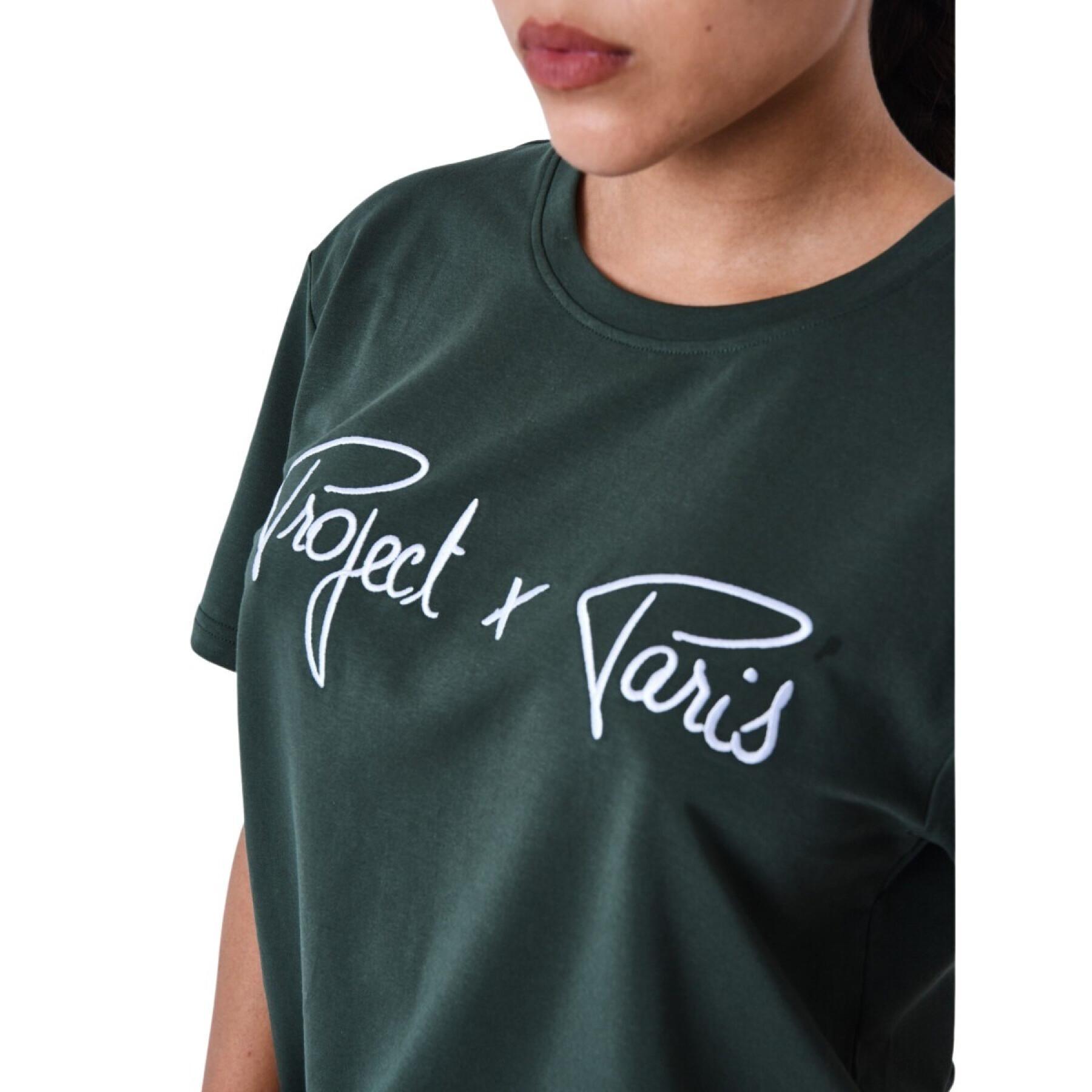 Maglietta basic con logo ricamato Project X Paris