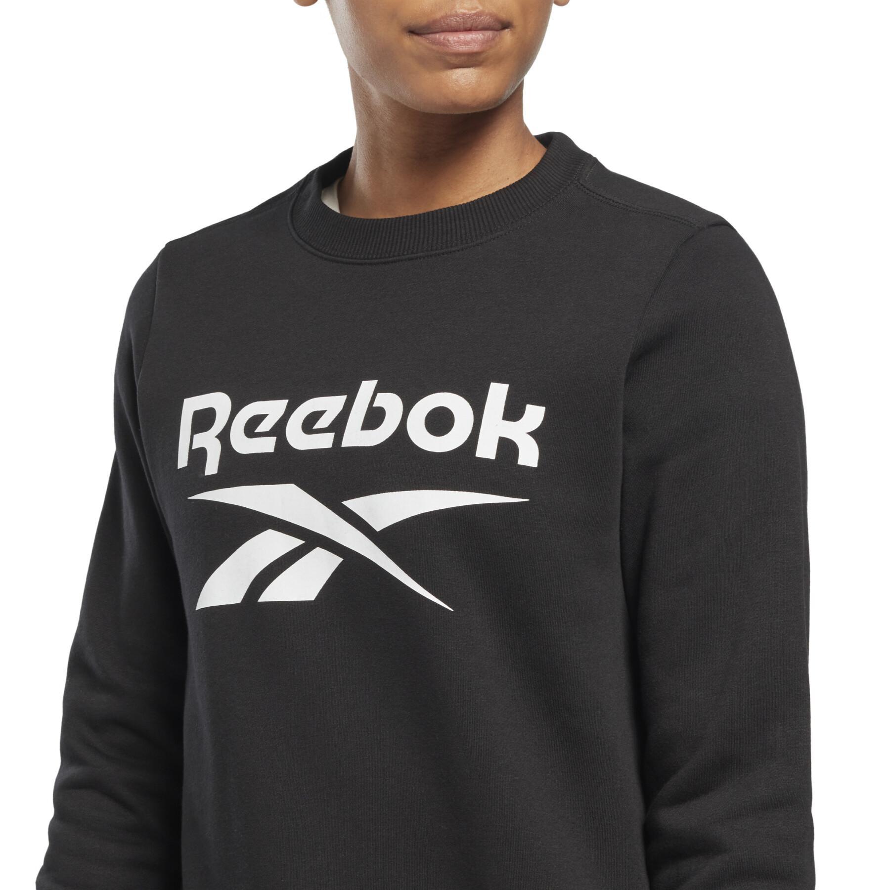 Felpa donna in pile girocollo Reebok Identity Big Logo