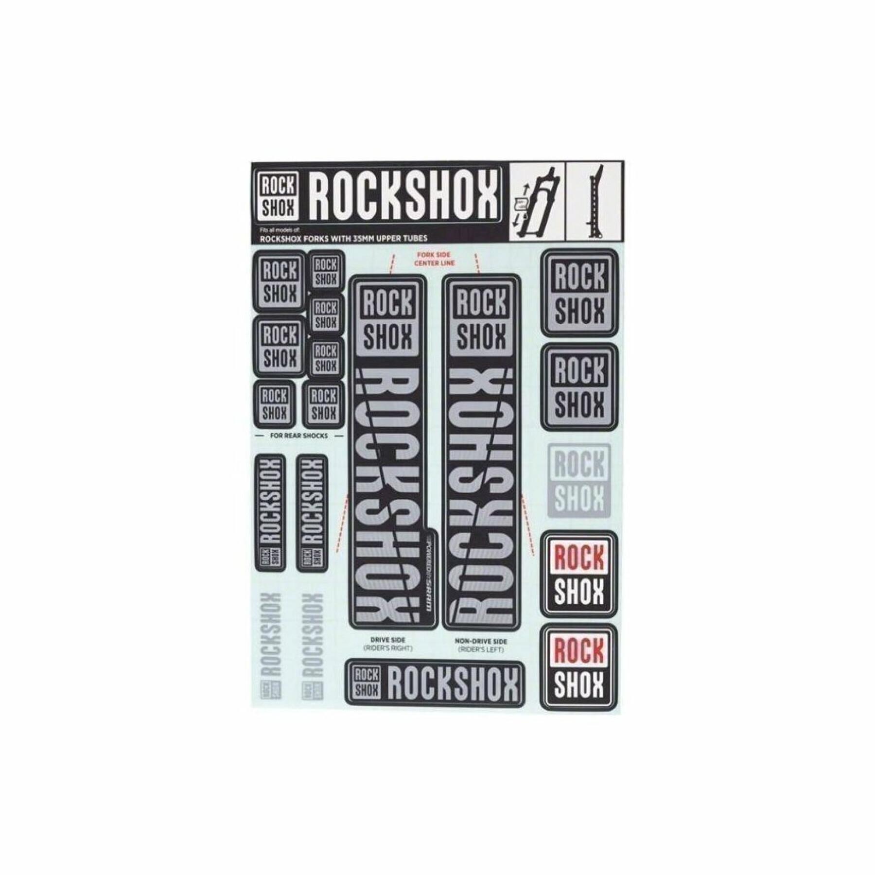 Adesivi Rockshox 35mm