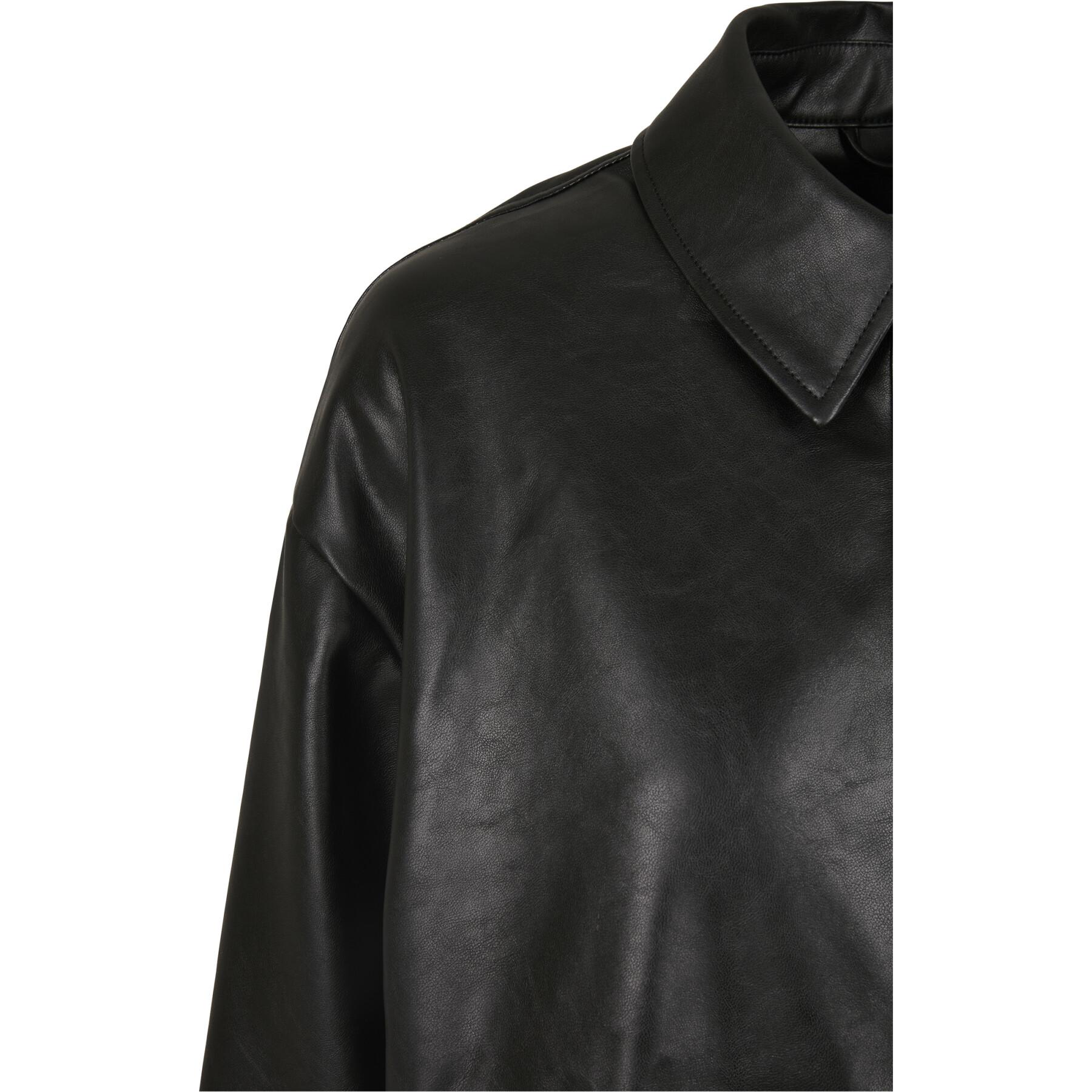 Camicia da donna Urban Classics faux leather over (GT)