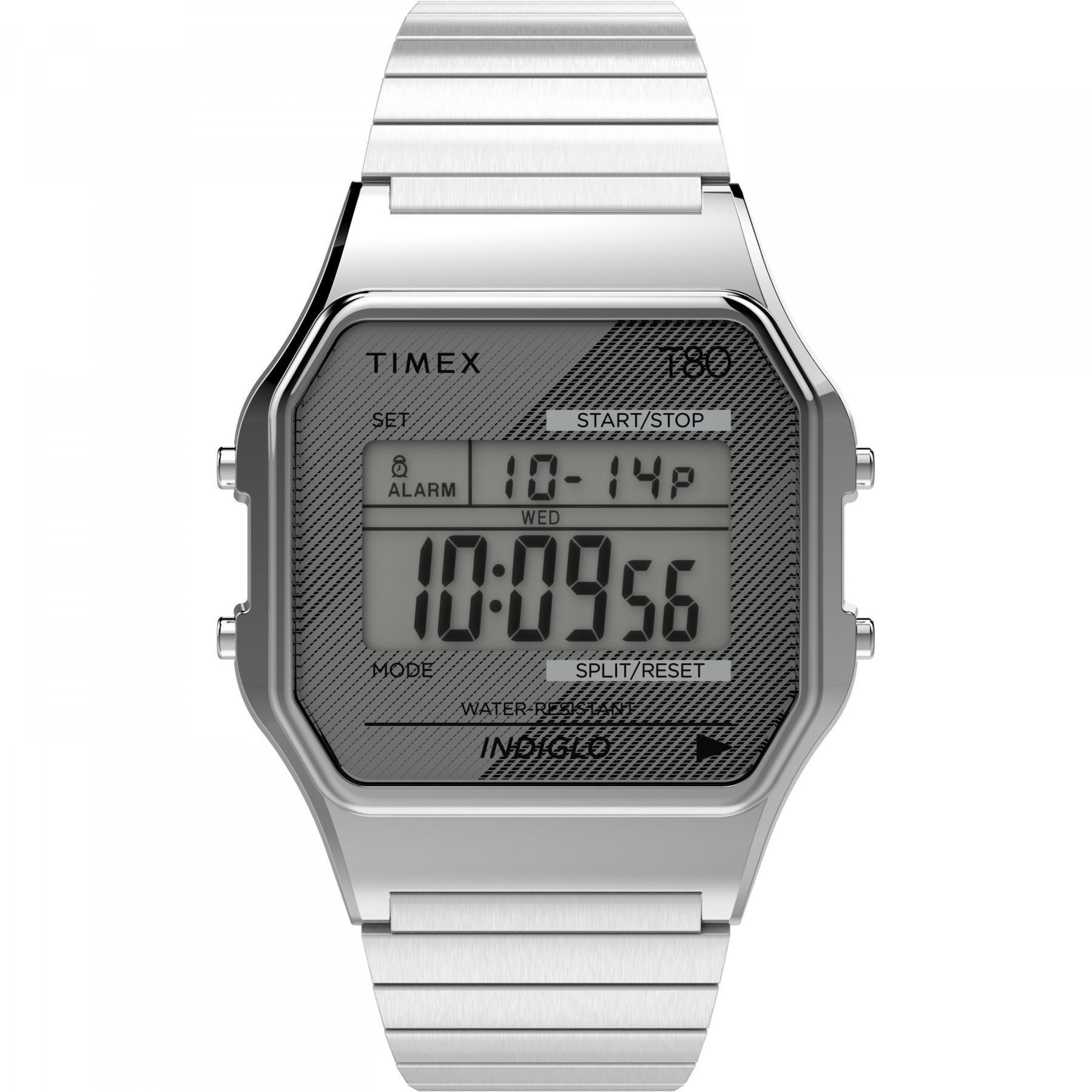 Guarda Timex T80 34 mm Bracelet extensible en acier inoxydable