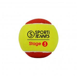 Confezione di 3 palline da tennis stage 3 Sporti