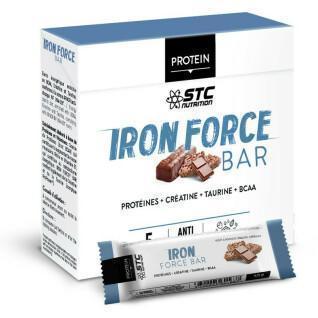 Confezione da 5 barrette nutrizionali iron force® STC Nutrition chocolat praliné riz soufflé