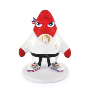 Mascotte olimpica in posa da judo Doudou & compagnie