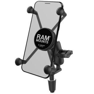 Supporto per smartphone da moto, braccio corto, attacco manubrio della forcella RAM Mounts X-Grip®