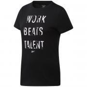 Maglietta da donna Reebok Work Beats Talent Graphic